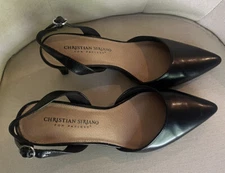 Wmns Christian Siriano for Payless 6 Blk Adj-Slngbk/Mule Heel Pointed Toe