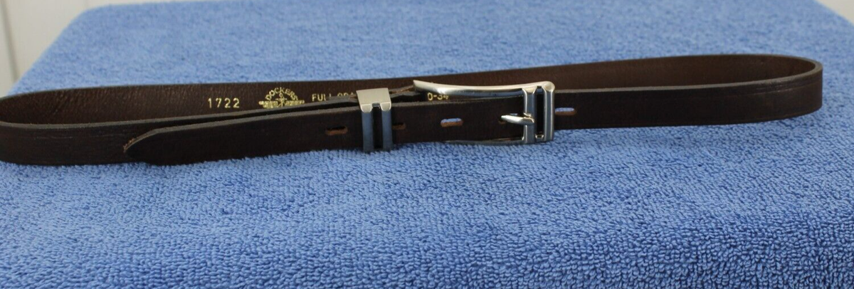 VTG Dockers Belt L 30-34 Top Grain Cowhide Leather Women Black Brown Staple NEW DOCKERS HANDCRAFTED LADIE main image 3