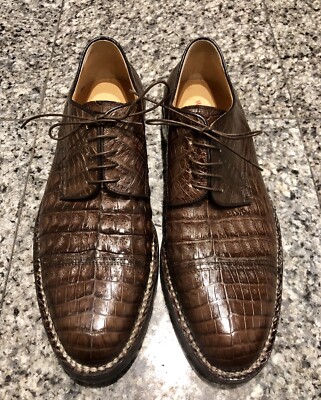 Walter Steiger Brown Crocodile Men s Oxford Shoes
