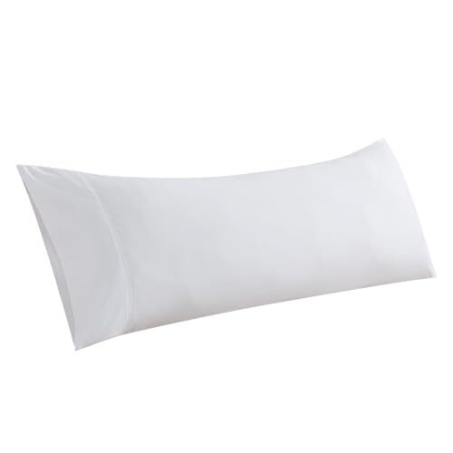 Ultra Soft Microfiber Body Pillow Cover in Breathable White