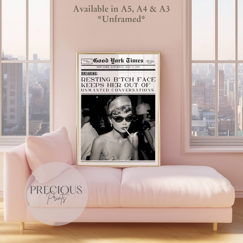 Poster stampa femminista alla moda Humour Sassy Preppy / A5 A4 A3 / senza cornice - Foto 2 di 6