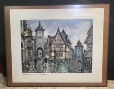 Maurice Legendre Rothenburg O.D.T. Plonlein Print 1974 Krisarts…READ