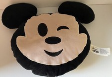 Disney Emoji 12" Stuffed Plush Pillow Winking Mickey Mouse VGC