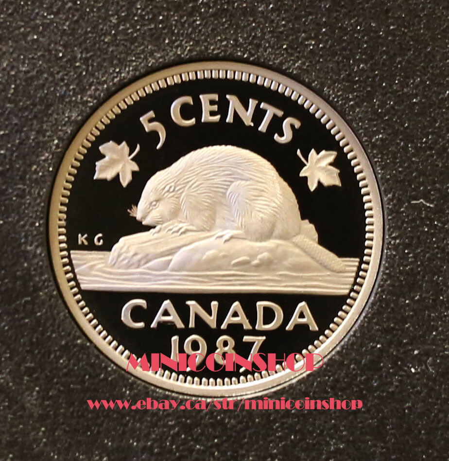 Canada 1987 Proof 5 Cents Nickel Coin Brilliant Uncirculated | eBay