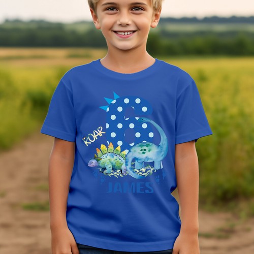 Personalised Dinosaur 6th Birthday Kids T-Shirt Name Gift Boys Girls Top #TA-195 - Picture 27 of 32
