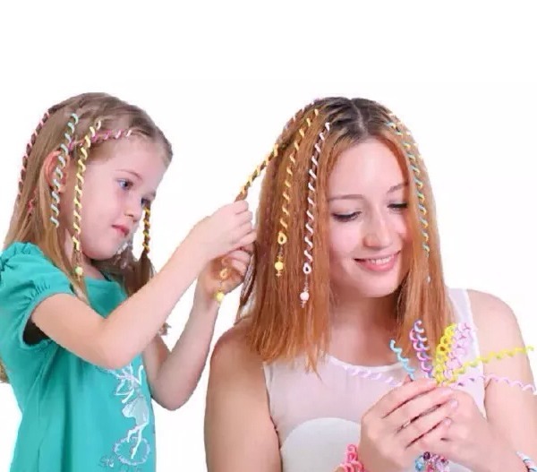 2pc Korean Kids Girls Fimo Roll Braided Hair Accessories Hair Tool