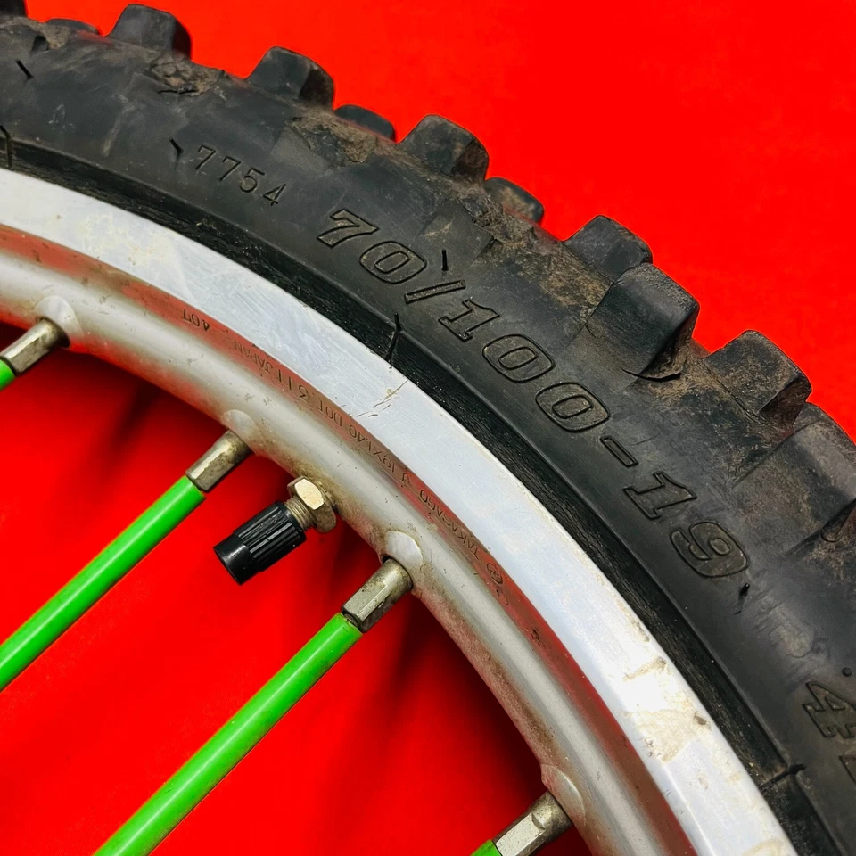 KX100 Front Wheel Complete 19 Big Wheel Genuine OEM KAWASAKI KX 85 100 2001-2013 - Image 4 of 4