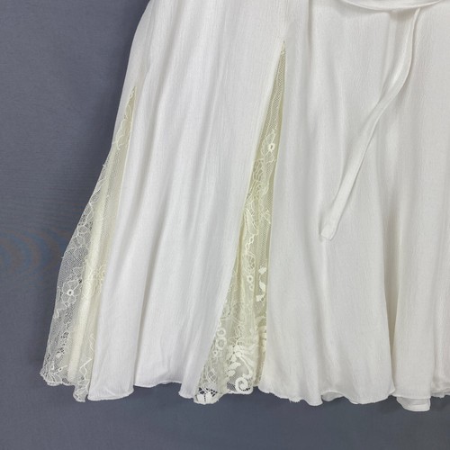 Lulus Dress Womens Small White Lacey Tank Swing V Neck Lined Mini Sleeveless - Picture 4 of 14
