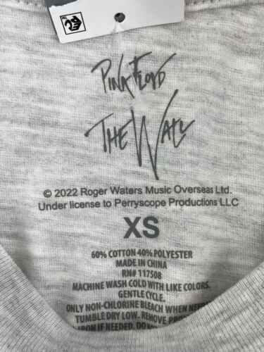 Pink Floyd The Wall T Shirt Adult XS Gray Licensed Rock N Roll Band Retro NWT - Picture 6 of 11
