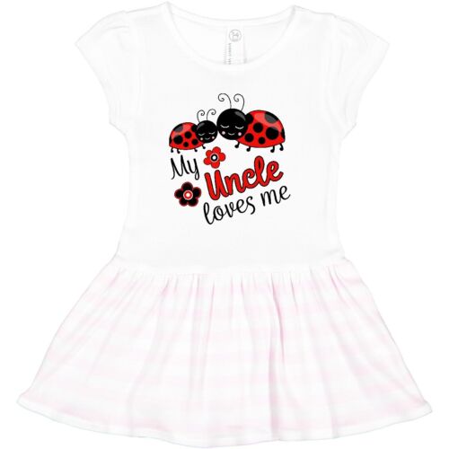 Inktastic My Uncle Loves Me With Cute Ladybugs Toddler Dress Family Niece Nephew