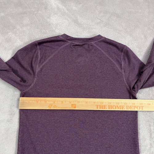 REI Shirt Girls Size Medium Purple Striped Active Long Sleeve Pullover Knit Warm - Picture 5 of 10