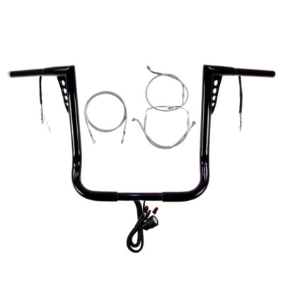 1 1/4'' Black 16'' Prewired Hot Shot Bar Kit 2014-2015 Harley Street Glide No ABS
