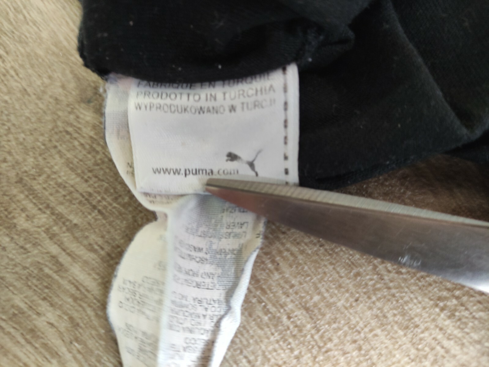 Puma Women's Black Long Sleeve T-Shirt Deep Night Print Logo Size S thumbnail 8