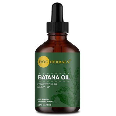 100% Organic Batana Oil from Doc Herbals, natural hair growth 50ML US