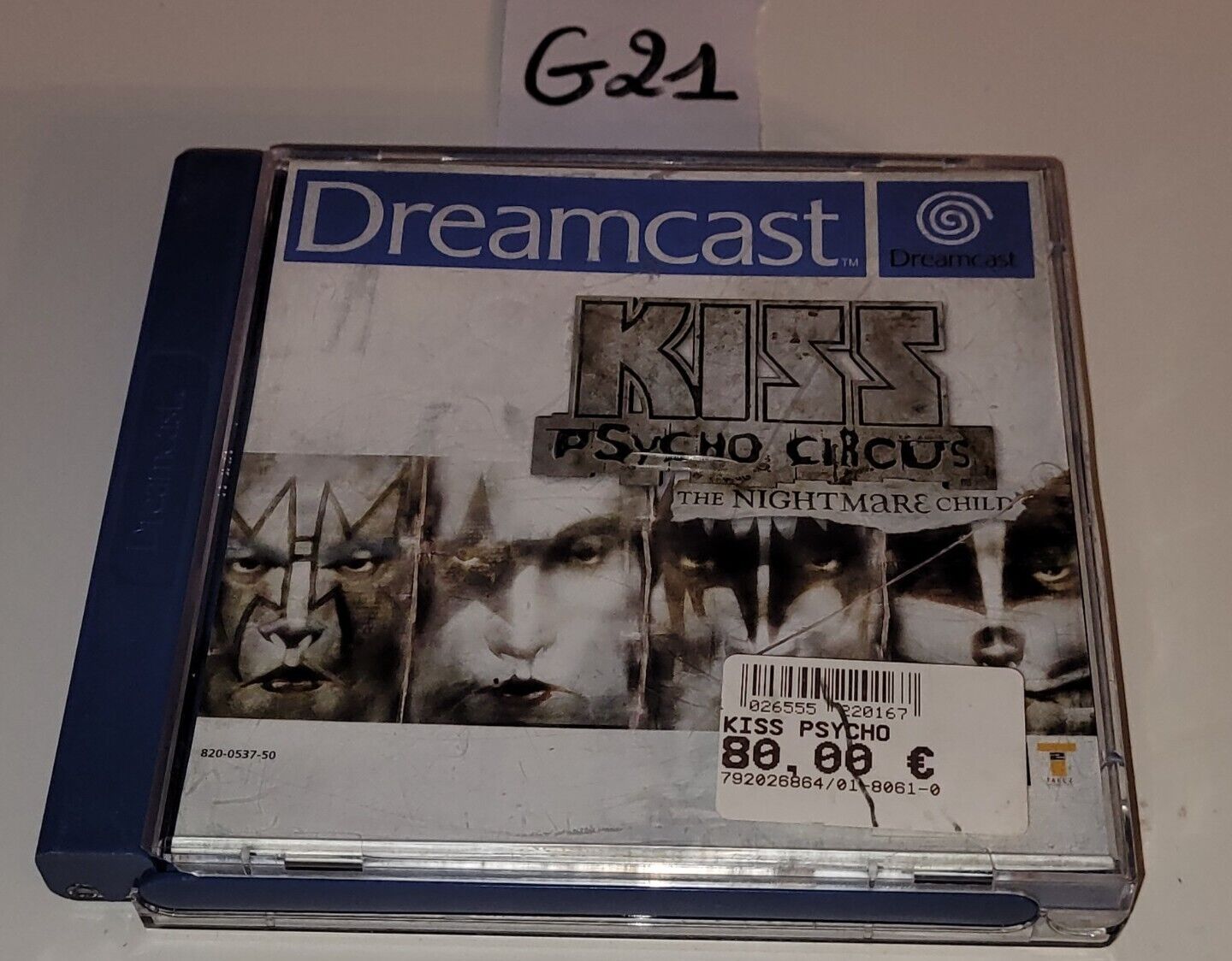 Sega Dreamcast - Kiss Psycho Circus The Nightmare Child - Boîtier Cassé 