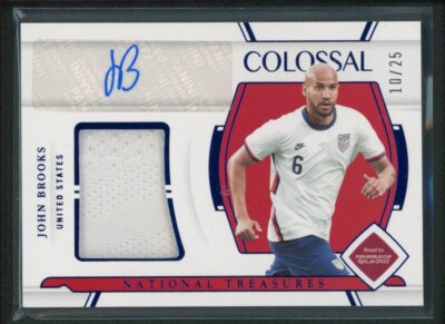 #ad 2022 JOHN BROOKS 10 25 AUTO JERSEY PANINI NATIONAL TREASURES COLOSSAL AUTOGRAPHS $19.99