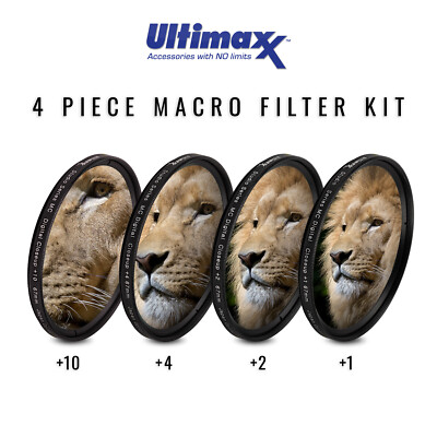 Digital Multi Coated HD 77mm Macro/Close Up Lens Filters (+1, +2, +4, +10)