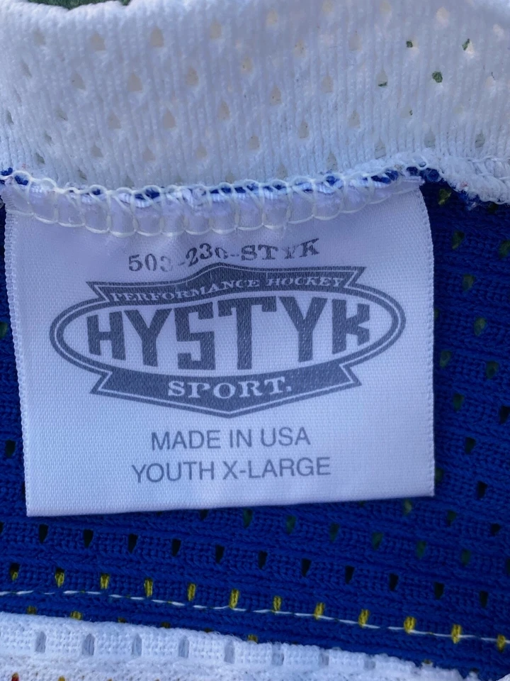 Camiseta de hóquei vintage Bend Bullets Evoy #45 tamanho Youth XL__FEITA NOS EUA. - Imagem 4 de 4