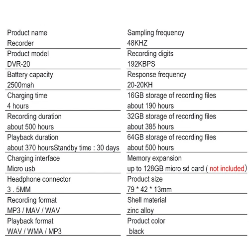 Grabadora digital espía activada por voz mini dispositivo de grabación de audio oculto 32 GB - Imagen 12 de 17