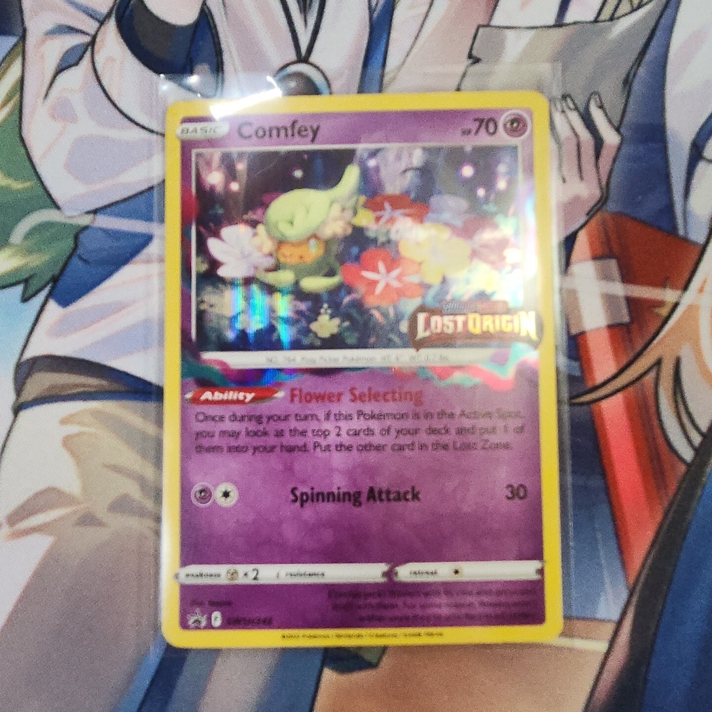 Pokemon Comfey Black Star Promo Sword & Shield Lost Origin SWSH242 NM