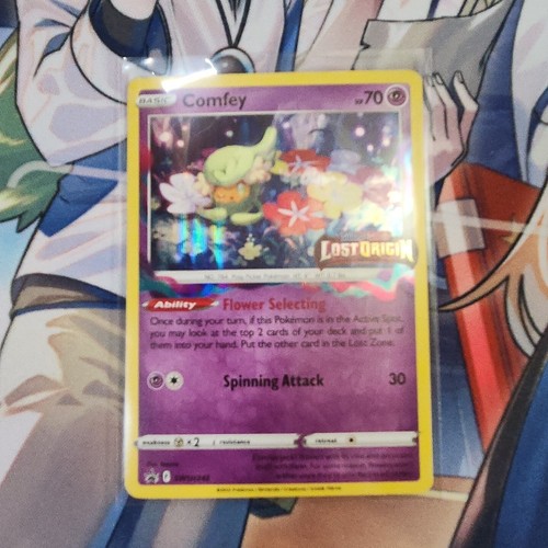 Pokemon Comfey Black Star Promo Sword & Shield Lost Origin SWSH242 NM