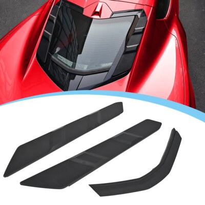 3PCS Rear Dry Bay Vent Blocks Cover For Corvette C8 Stingray 2020-2024 Matte Blk