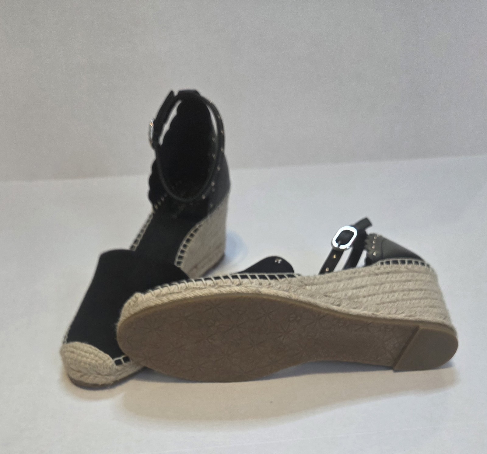 KATE SPADE Paloma Women's Espadrille Sandals Wedge Ankle Strap Black New Sz 8 thumbnail 3