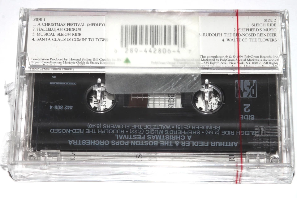 A Christmas Festival: Arthur Fiedler & Boston Pops Orchestra Cassette NEW SEALED Foto 2 de 4