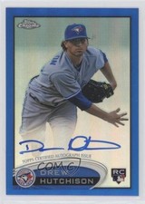 2012 Topps Chrome Rookie Blue Refractor 81/199 Drew Hutchison #193 Auto 0s3