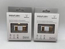 2 Pack 128gb USB Flash Drive External Storage 3in1 Memory Stick For iPhone, iPad