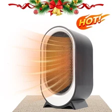 Fast Quiet Electric Space Heater 1200W - Portable Ceramic for Bedroom/Office Use
