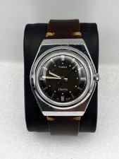 Timex Electric Men's Watch 1970’s Vintage Chocolate Dial England