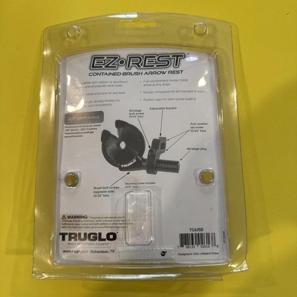 TruGlo EZ Rest Contained Brush Arrow Rest - TG615B - Image 2 of 4