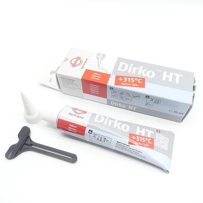 DIRKO HT Dichtmasse Grau 70ml Elring Silikon Dichtstoff bis 315°