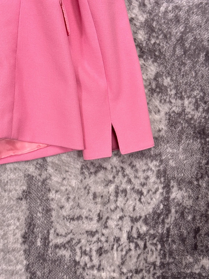 Akris Blazer US 12 Womens Pink Double Breasted Jacket - Image 4 of 4