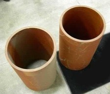 PHENOLIC TUBING TUBE CE GRADE 2 PIECES 22" OD X 20" ID X 3FT 266 LBS