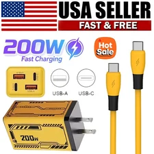 200W Super Fast Charging Type C Wall Charger For iPhone 17 Air 16 15 Pro Max 14