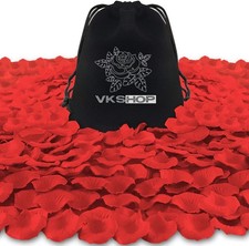 4500 Pack Red Rose Petals,Artificial Roses Flower Petals for Romantic Night,Vale
