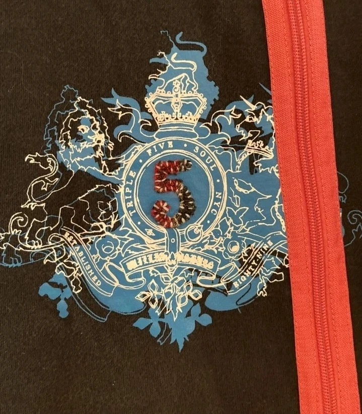 Top de Colección Triple Five Soul NYC Bordado Para Mujer LG Ajustado Cremallera Manga Larga Foto 3 de 4