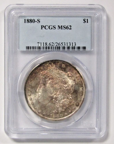 1880 S Morgan Dollar PCGS MS62