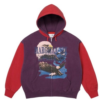 トップス Supreme x MM6 Eagle Hooded Sweatshirt Supreme MM6 Maison Margiela Eagle Zip Up Hooded Sweatshirt Black
