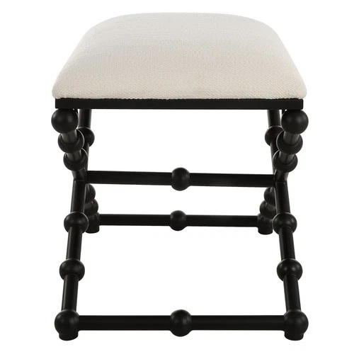 Uttermost 23782 Iron 24"W Iron Accent Stool - Black - Picture 3 of 6
