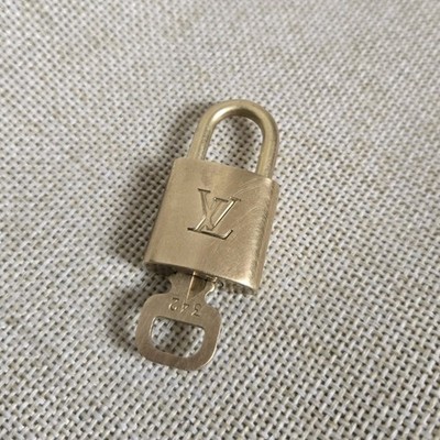 Louis Vuitton Lock & Key #342 Padlock Gold Authentic 