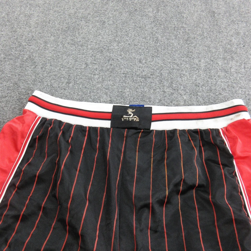 Vintage Chicago Bulls Shorts Mens XL Black Red NBA Starter Michael Jordan 23 90s - Image 2 of 4