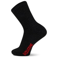 Wolverine Cotton Work Boot Crew Socks Black 4 pairs - WWM40009B4B2001-BLACK, B