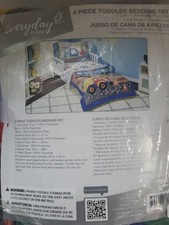Toddler Bedding Set Everyday Kids 4 Pc. Construction Set Trucks Bulldozers New
