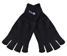 THMO - Mens Black 3M Thinsulate Insulation Lined Fingerless Gloves