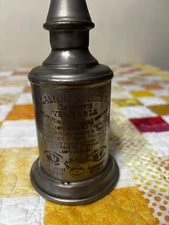 Antique 1800's Pigeon Depose Chrome Brass Hand Held Oil Lamp France Mr Pigeon