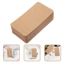 100 Pcs Jewelry Cards Kraft Paper Earring Holder Display Cards Brown 9 x 5 cm