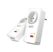 AVM FRITZ! Powerline 1220E Doppelpack - Frontsteckdose, 1.200Mbit, 2 x Gigabit-L